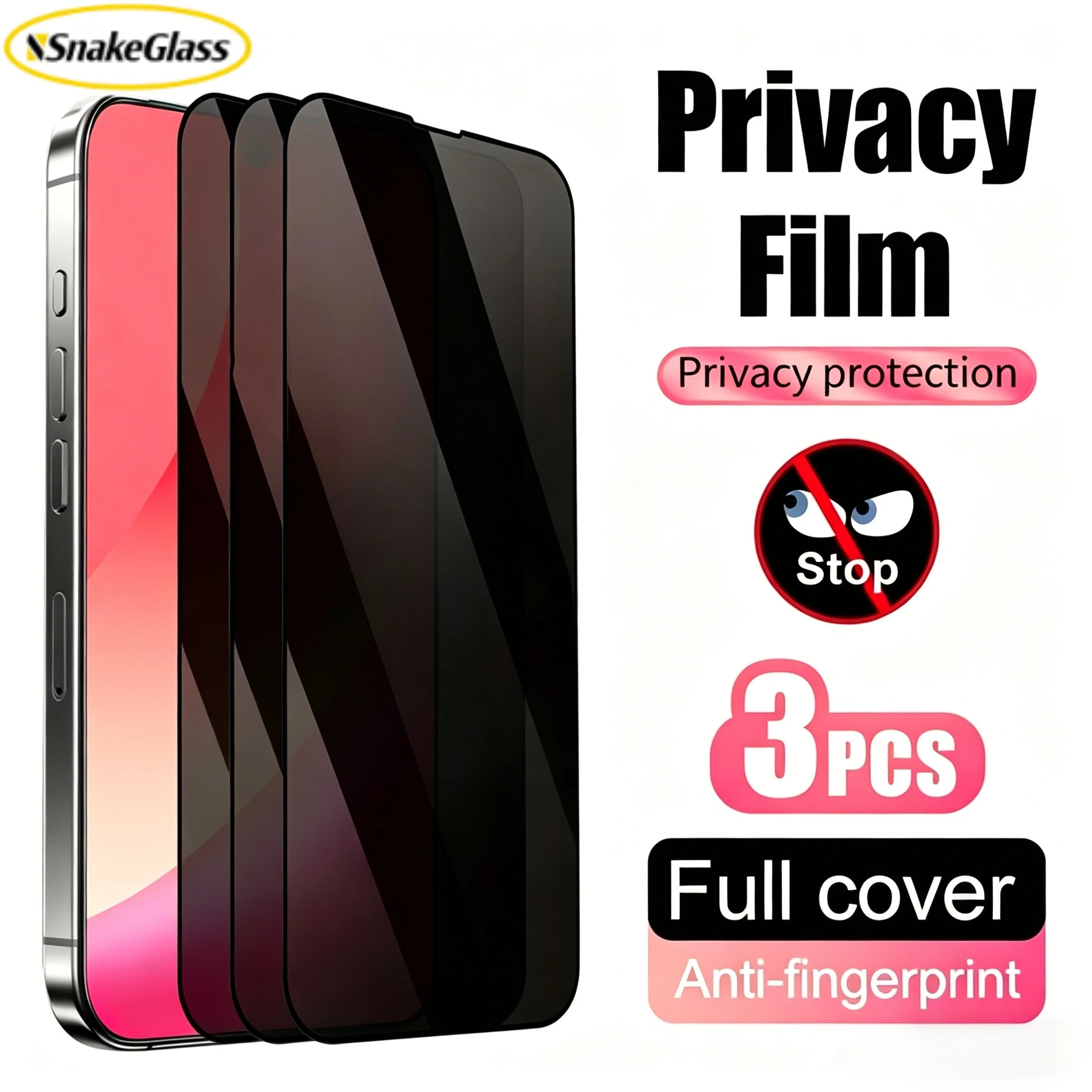 3er-Pack Blickschutz-Displayschutzfolie für Google Pixel 10 9Pro XL 10A 9A 8 7A 6A 5 4A 3XL 10Pro 9H Härte Anti-Spy Gehärtetes Glas