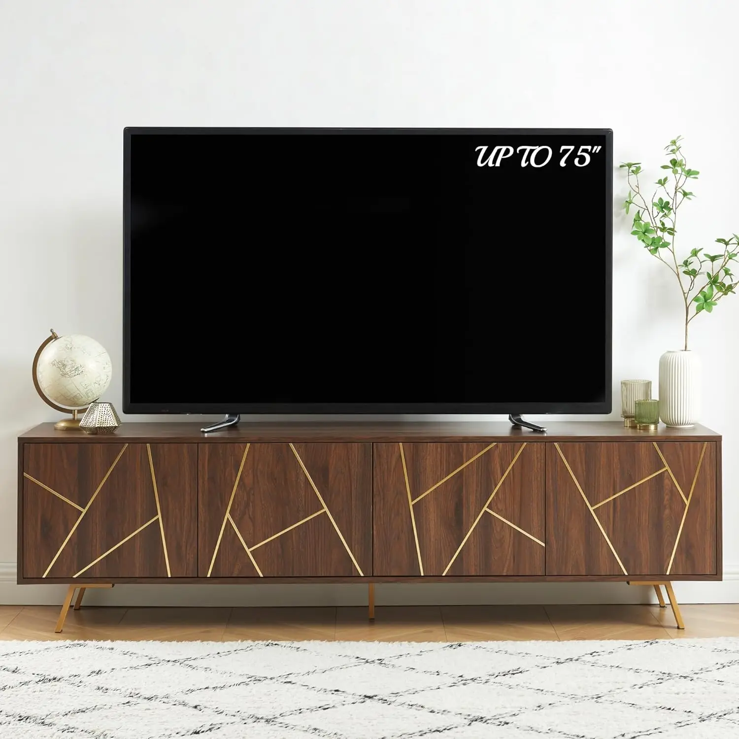 EDYO LIVING Mid Century Modern TV Stand for 75