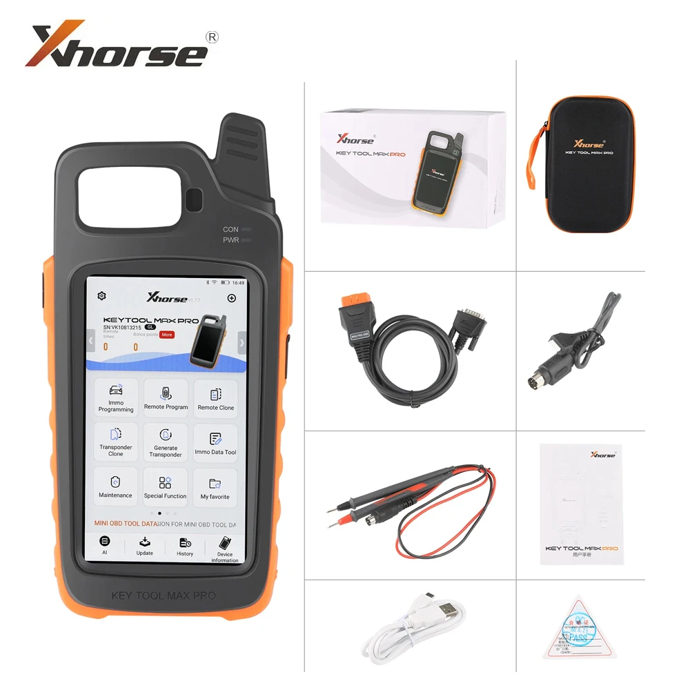 

Xhorse VVDI Key Tool Max Pro With MINI OBD Tool Function Support Read Voltage and Leakage Current