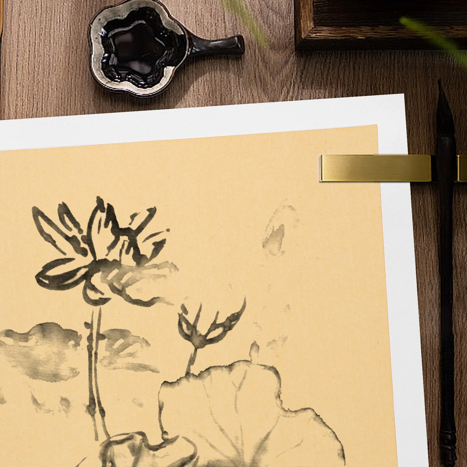 Professional Chinese Calligraphy Paper 10 Sheets Dried Thickened Card Rice Paper for Art Rice Papers Calligraphy Paper,