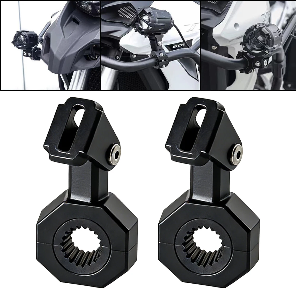 Motor-Zusatzlicht-Halterung 360 °   Verstellbare Halterung für LED-Nebelscheinwerfer Motorrad-Lichtleiste Rohrklemme