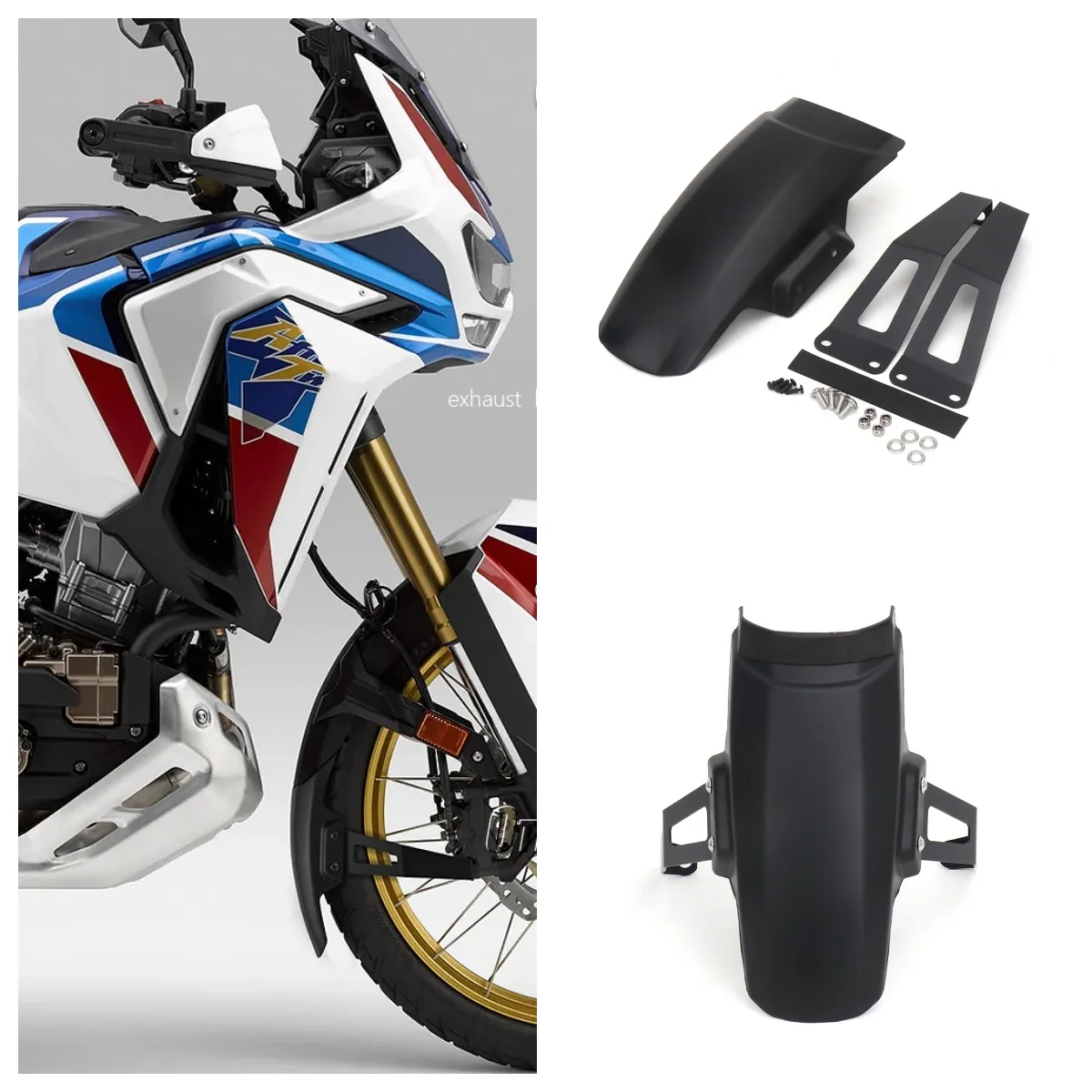 

Удлинитель переднего крыла из АБС-пластика для мотоцикла, 230 мм, удлинитель брызговика, черный брызговик для Honda CRF1100L Africa Twin Adventure Sports