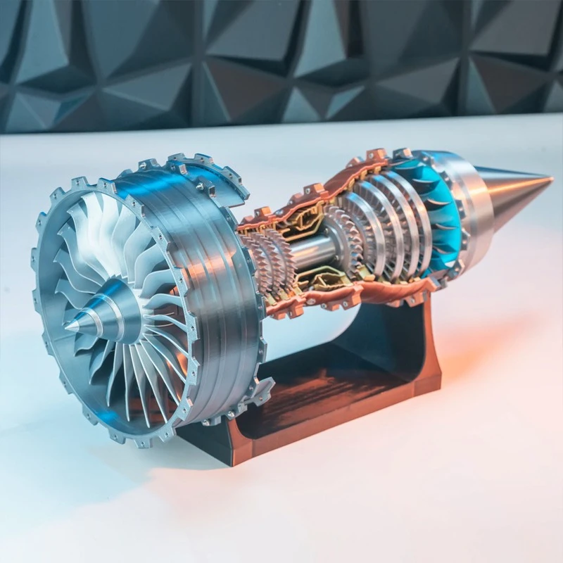 

Aircraft Turbofan Engine Model 46CM Exquisite Finished Turbofan Desktop Toy