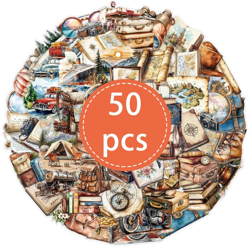 50PCS Retro Aesthet… - image