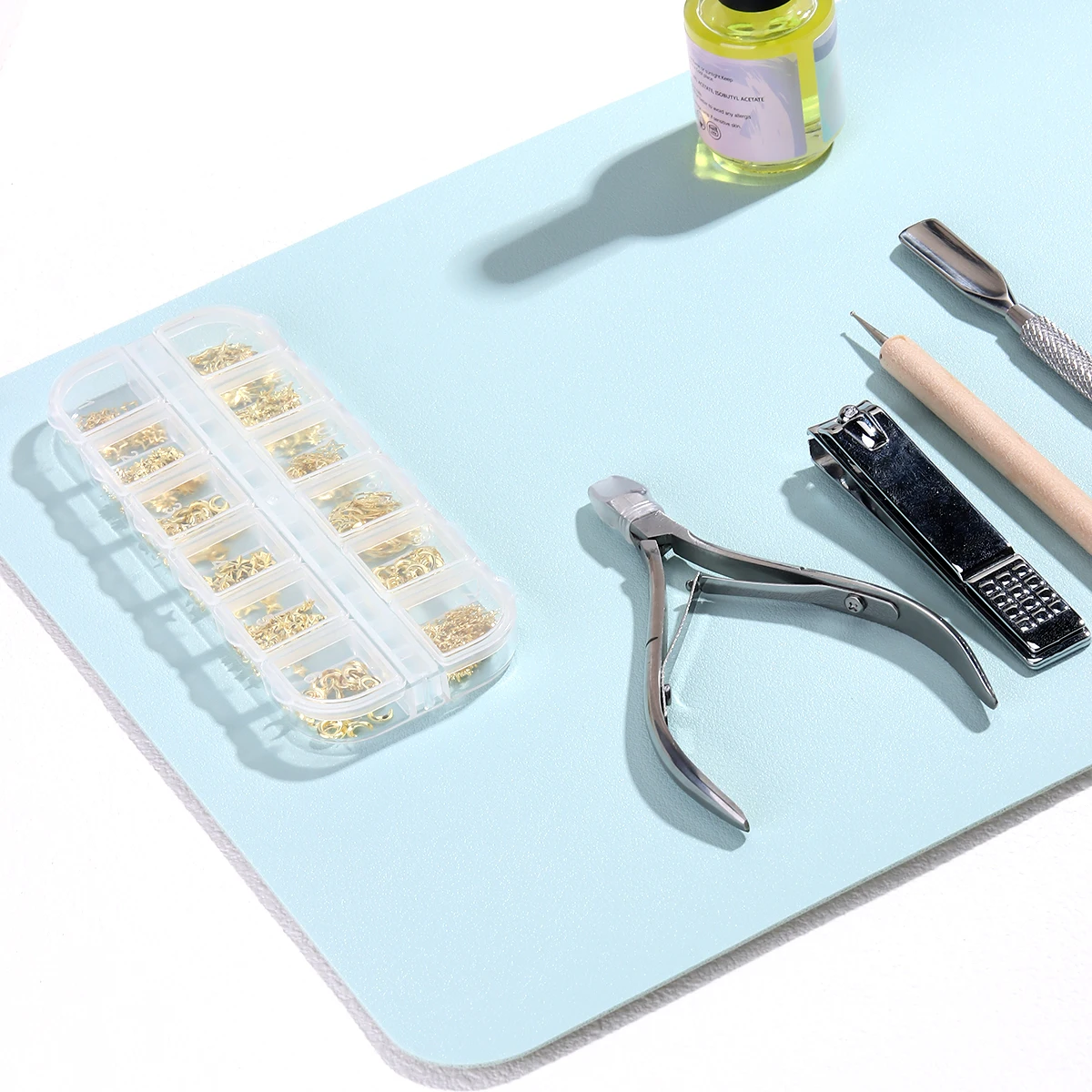 24*30cm Nail Art Table Mat, Fo - Leatherwork Desk ulasan dan harga