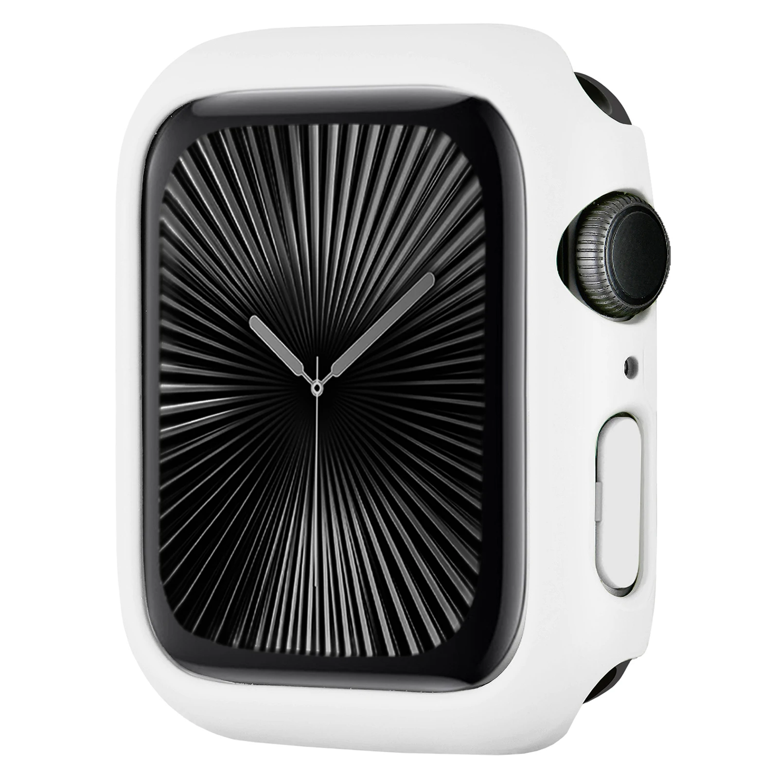 

Для Apple Watch Series 10, 46 мм, прорезиненный жесткий корпус из ПК, полукрышка, рамка для часов - белый
