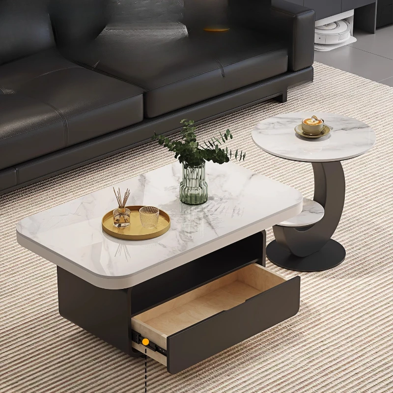 /Modern simple and multi-functional mobile trolley home living room minimalist small apartment design storage coffee table