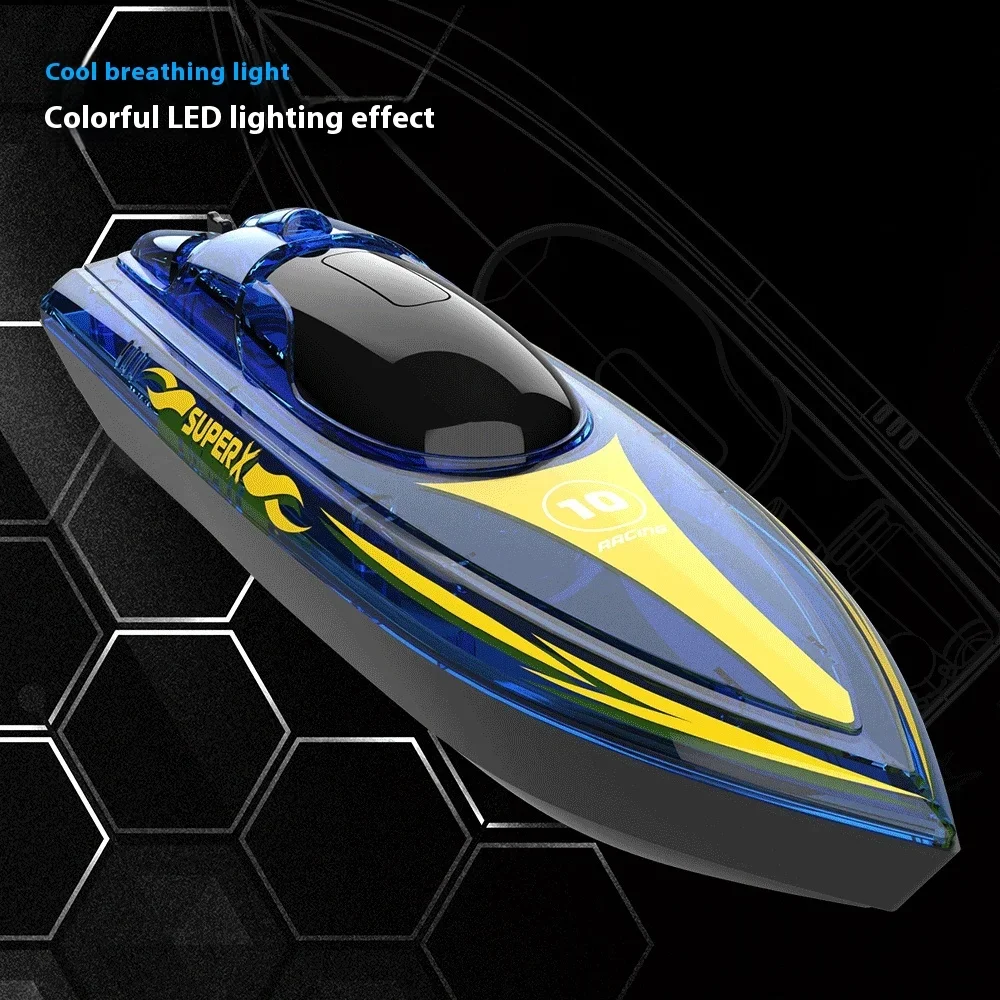 RC Battery Boat Ship 2.4Ghz High-Speed Remote Control Racing Ship Water Speed Boat Child Model Kids Boys Outdoor Pool Toys Gifts