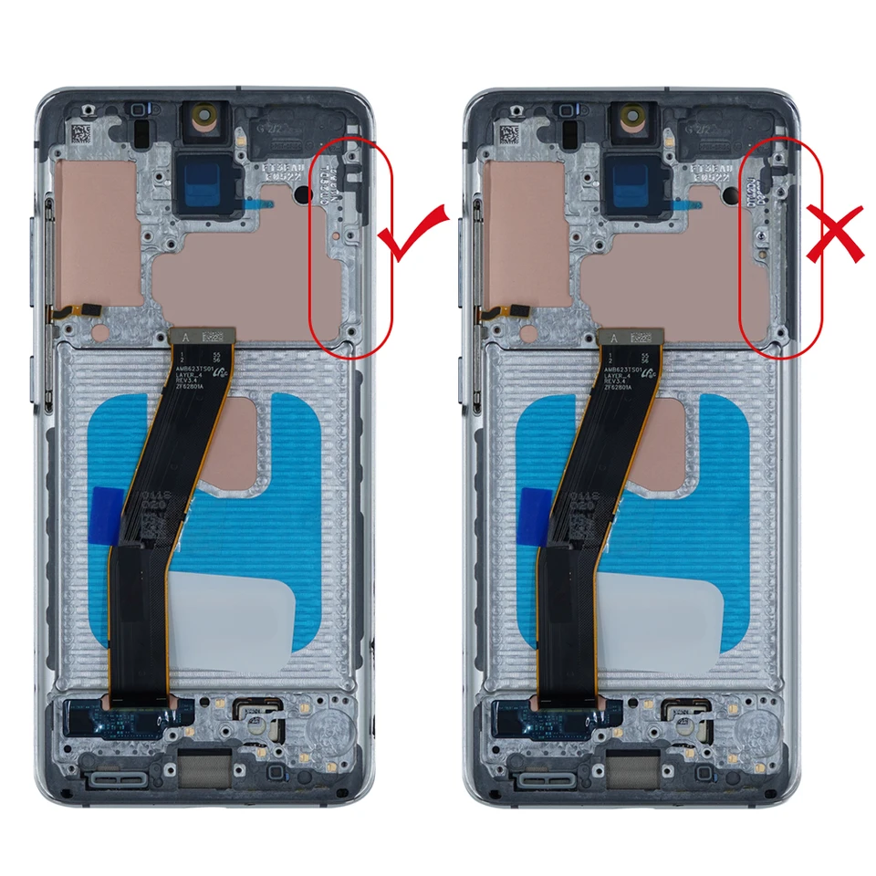 Pantalla Super AMOLED S20 para Samsung Galaxy S20 SM-G980 SM-G981 LCD Display Touch Screen Digitizer con Marco 6
