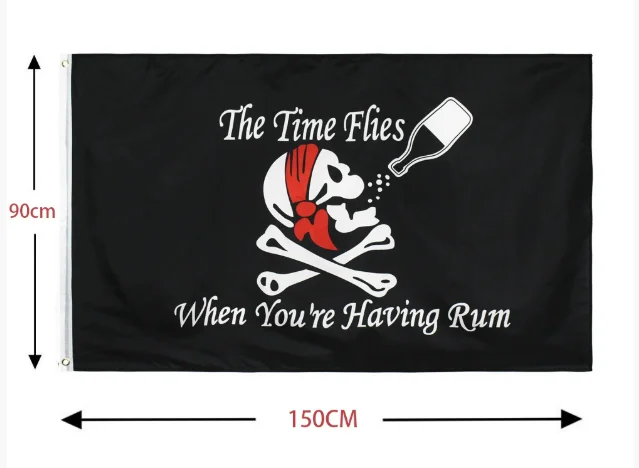 Nieuwe Een Stuk 90*150 CM Polyester Piraat Aap D. Luffy Schedel Vlag Een Stuk strohoed piraten Trompet banner vlag