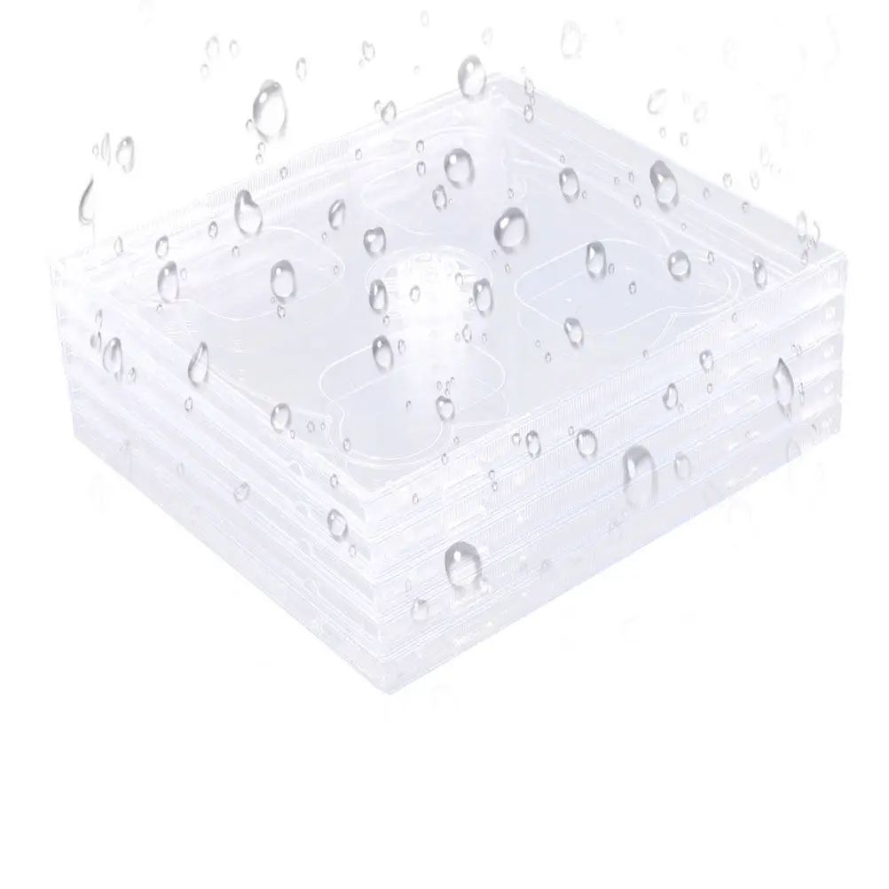 5Pcs Transparent Cd Jewel Case Standard Plastic Dual Disc Holder Protect Compact Disc Storage Media