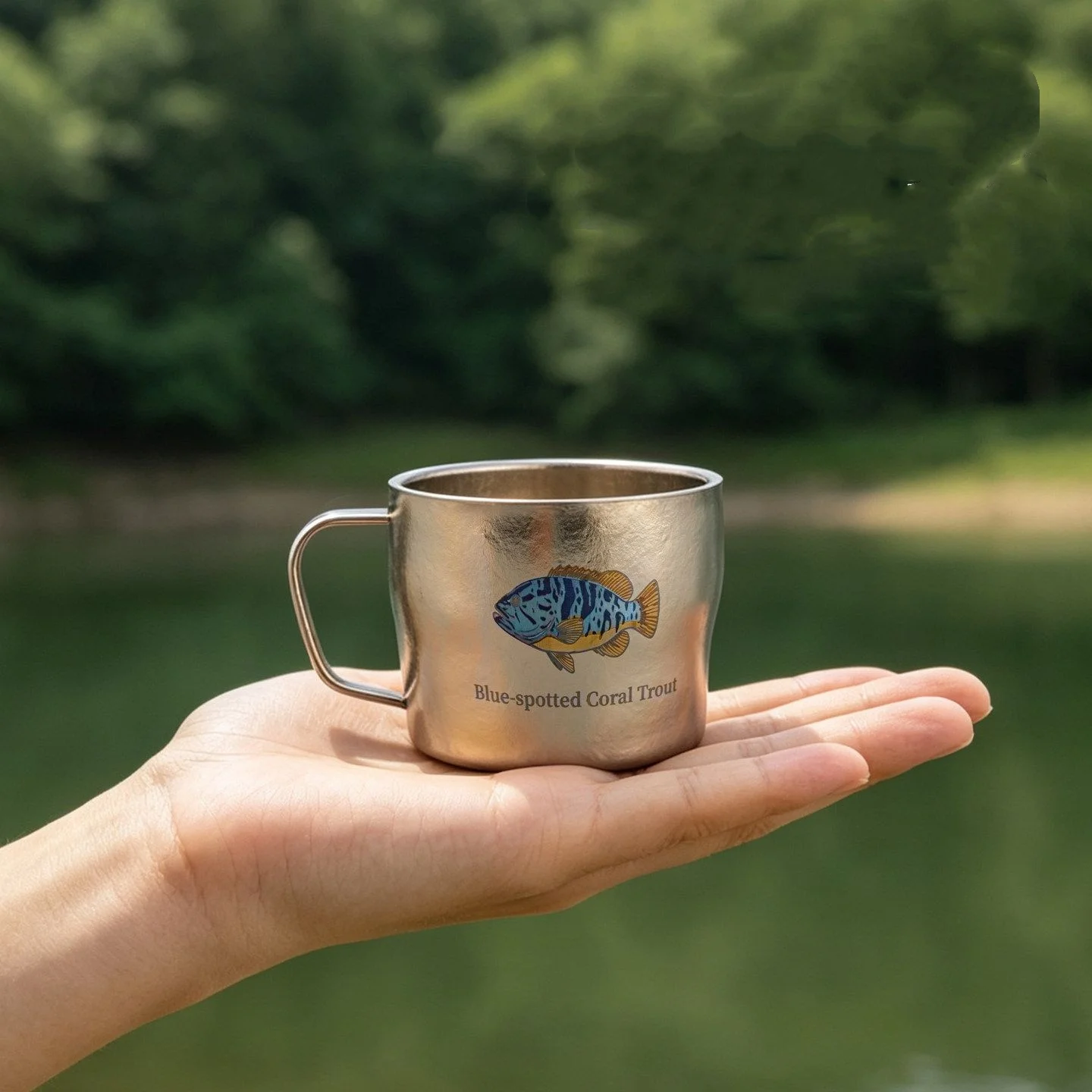 Titanium Camping Mug Insulated Coffee Cup Reusable Metal Tumbler for Outdoor Travel Picnic Fishing Gift