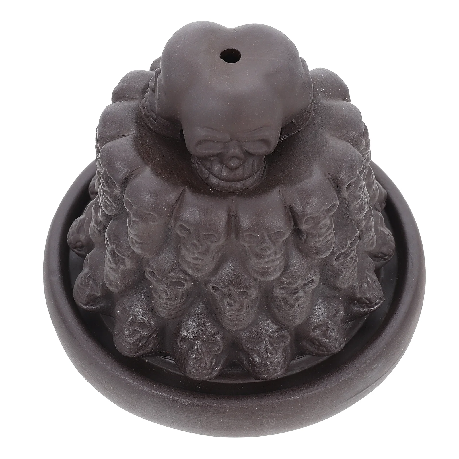 

Skull shaped Censer Aromatherapy Stove nament Stick Holder Backflow Incense Burner Home Decor Stress Relief Meditation Aid