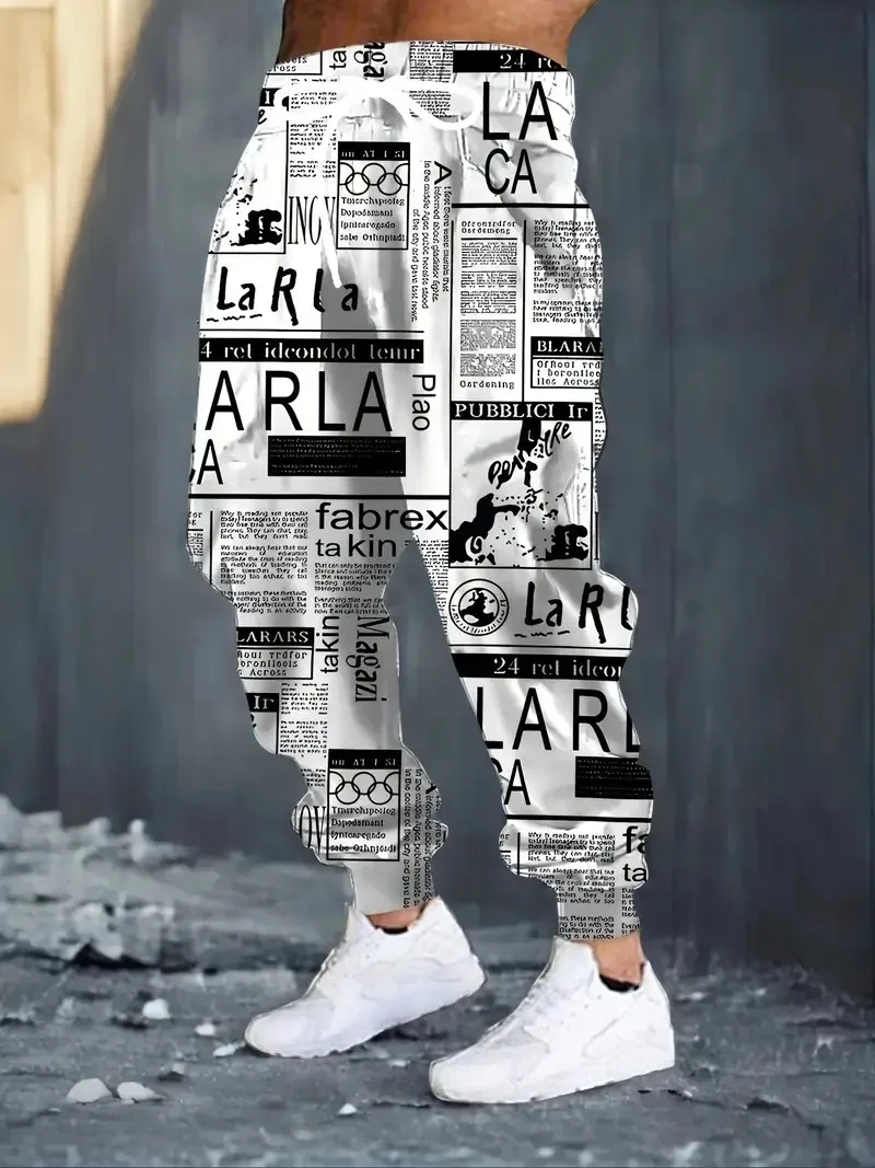 

The new men's trousers for Spring and Autumn 2025 are casual and fashionable featuring letter prints and a simple outdoor style
