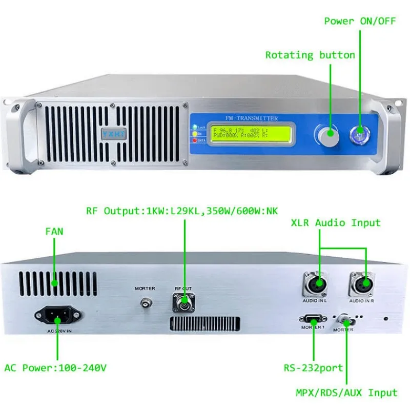 Imagem -02 - Equipamento de Transmissor fm para Estação de Rádio 1kw 500w 300w 1500w 30 Metros Cabos Antena de Dipolo Único