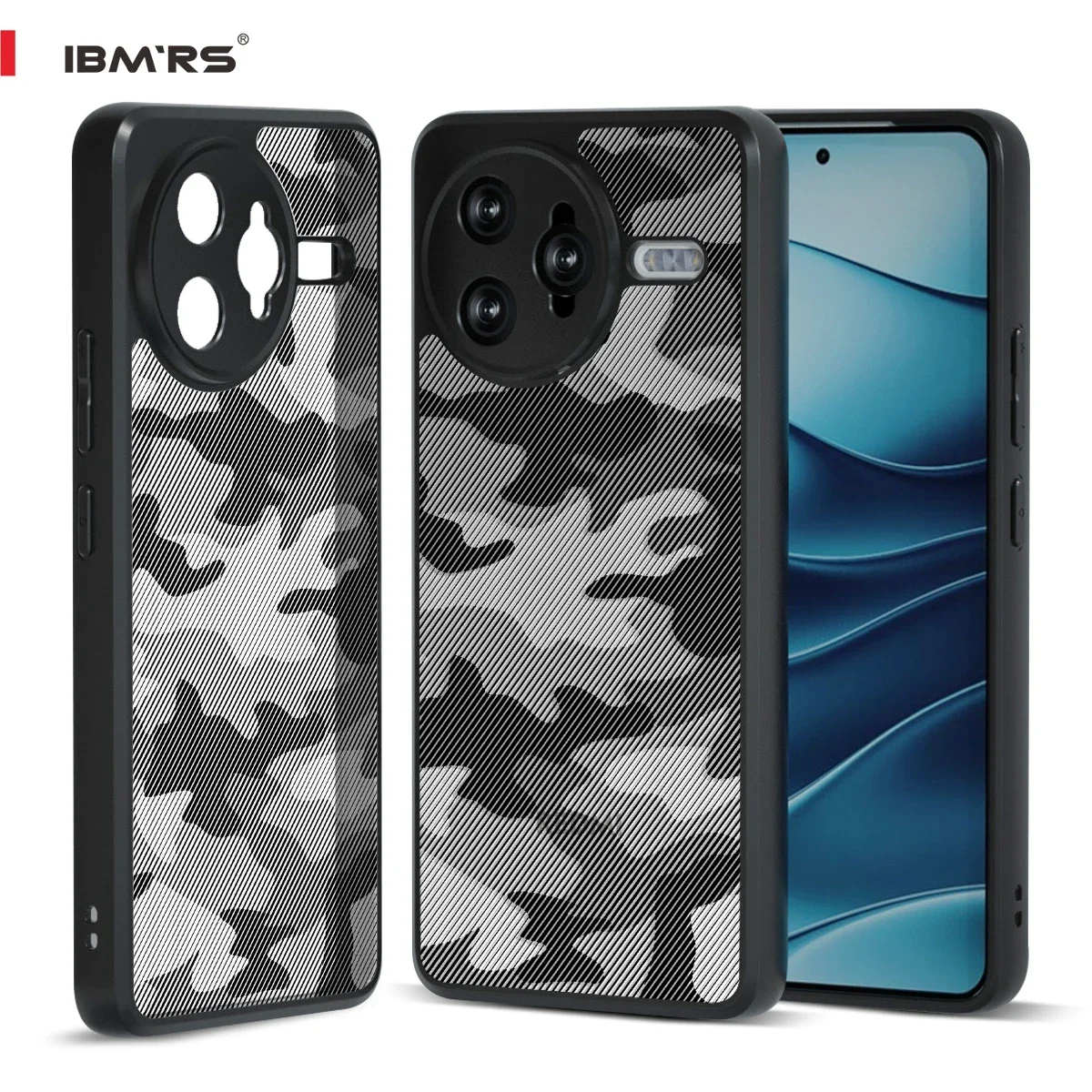 

IBMRS for Redmi K80 Pro Case Camo Military-Grade [Shockproof][Anti-Fingerprint] Matte TPU Cover with Raised Edges, Slim Fit