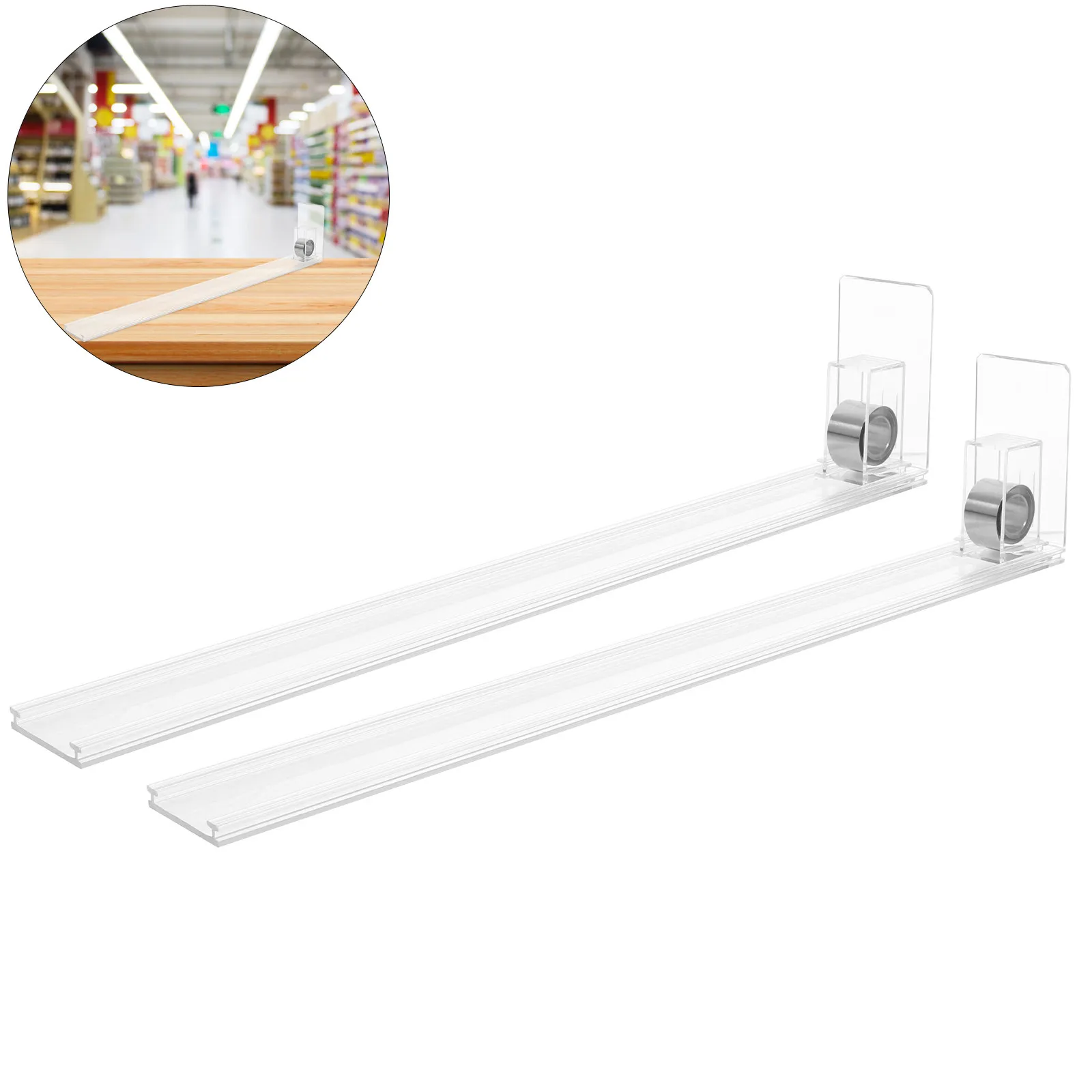 5Pcs Plastic Drink Pusher Machine Auto Pushing Beverage Dispenser for Fridge Cabinet Convenience Store Display Shelf Soda Can