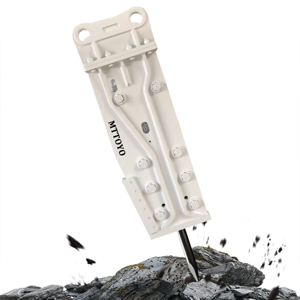 Disjuntor hidráulico MTTOYO 150 Mini carregadeira, máquinas de construção para esmagamento de concreto, disjuntor com componentes, cinzel