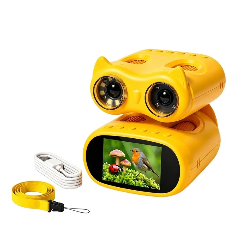 ABHI-Kinder-Mikroskop und Teleskop, 1000-fache Vergrößerung, 2,0"-Bildschirm, 8 LED-Leuchten, 10-fache Taschenformat-Ausführung