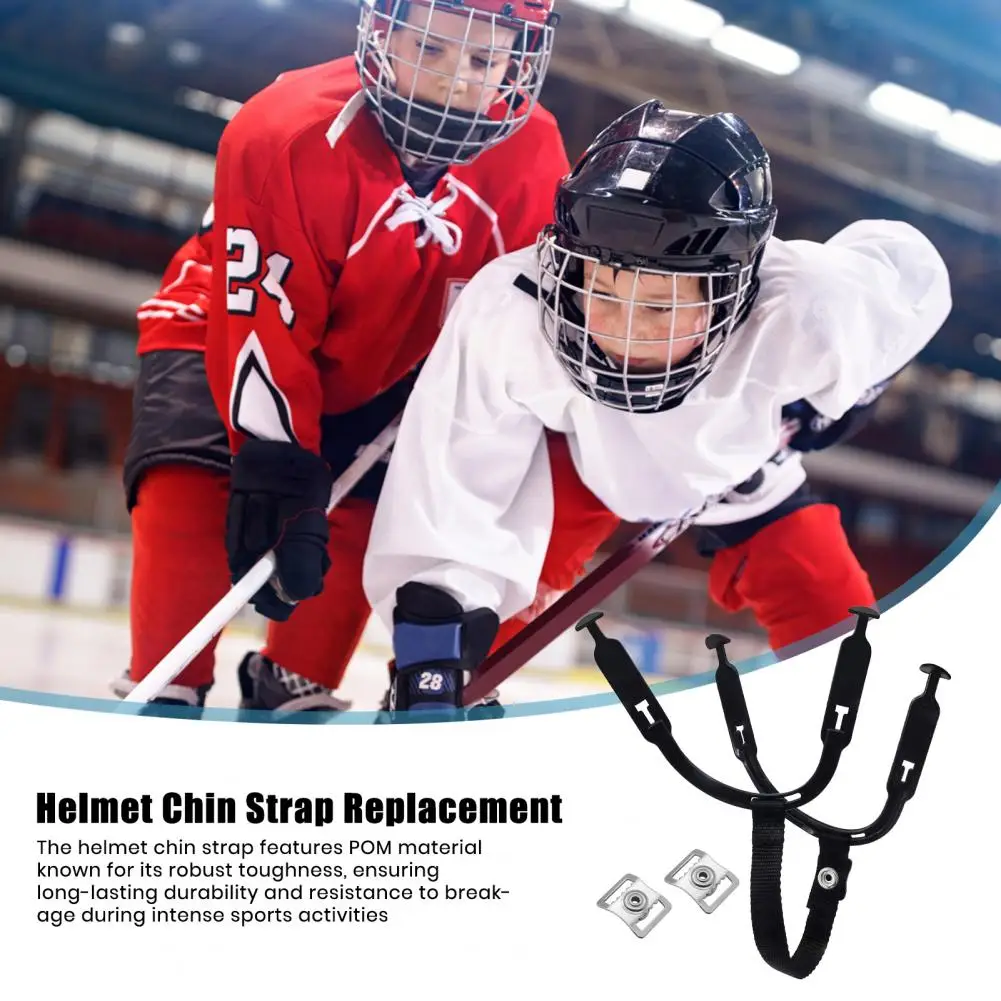 Hockey Helmet Chin Strap Single Snap Ice Hockey Helmet Chin Strap Detachable Chin Strap Hockey Helmet Comfortable Accessory