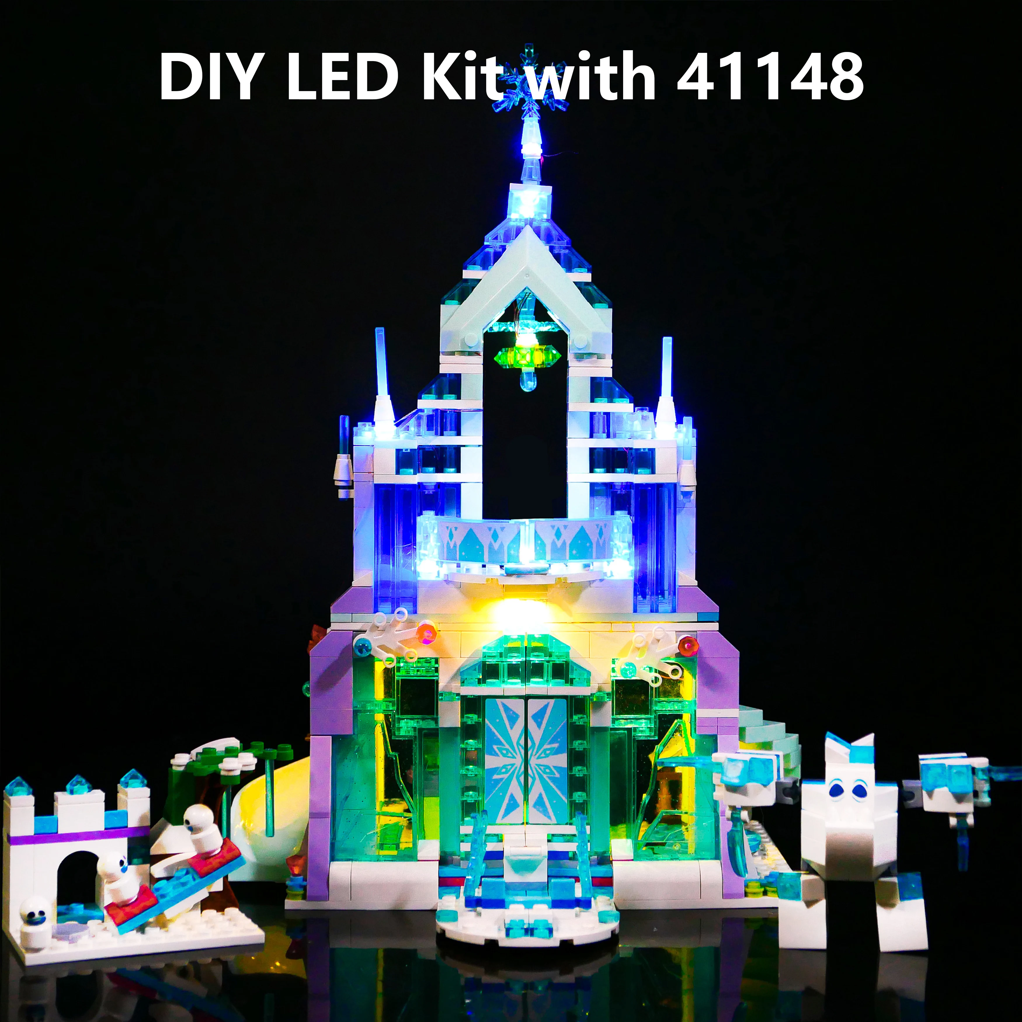 

DIY Building Block LED Light Kit for 41148 Frozen Theme Princess Castle Model, Lighting Accessories for Collection & Decoration