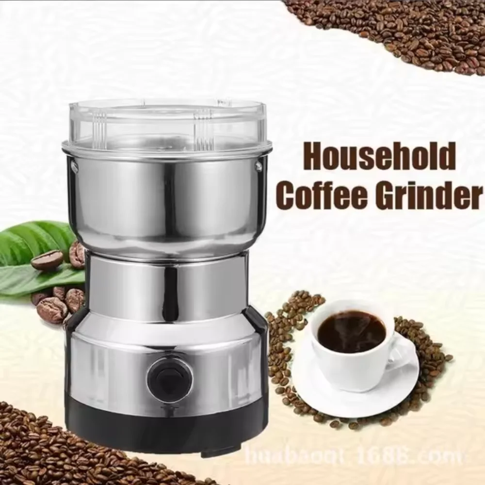 Electric Grinder Multifunctional Coffee Grinder Two Blades Kitchen Cereal Nuts Beans Spices Grain Grinder Machine Home Appliance