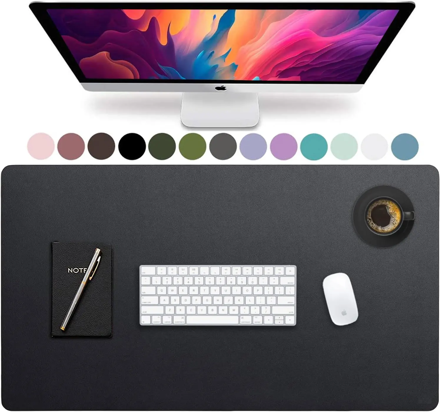 Large Size Leather Desk Pad,Office Desk Mat PU Leather Waterproof Non Slip Mouse Pad Desktop Keyboard Desk Pad Gaming Mousepad