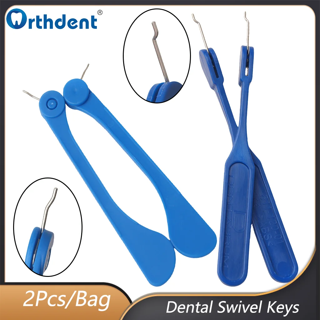 2Pcs Dental Expander Swivel Keys Adjustment Implant Screw Rapid Palatal Expansion With Frame Type Orthodontic Brace Instrument