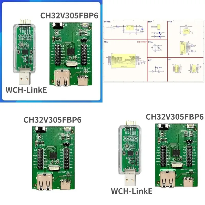 CH32V305 Development Board 32-bit RISC-V Interconnect Microcontroller CH32V305FBP6-EVT Evaluation Board