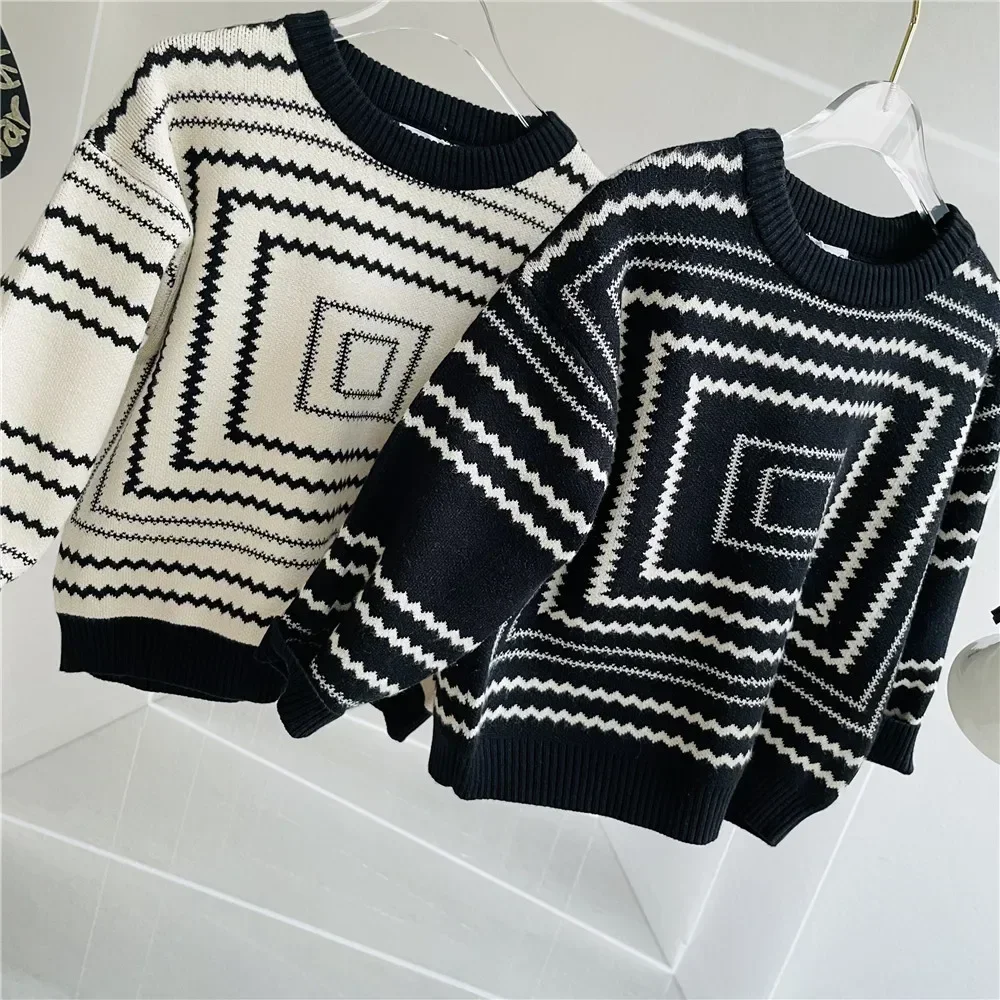 ملابس شتوية دافئة بنمط هندسي للأولاد 2021 سترة عصرية للأطفال ملابس علوية للفتيات المراهقات ملابس أطفال #2