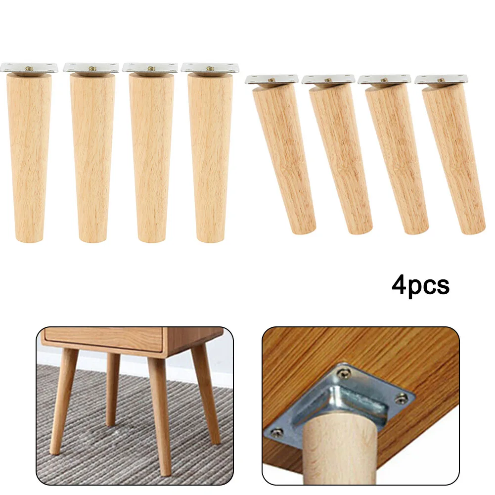 4PCS Sofa Leg Furniture Leg Screw Solid Wood Leg Wooden Table Cabinet Leg Garden Furniture Sets Office Chairs  Legs