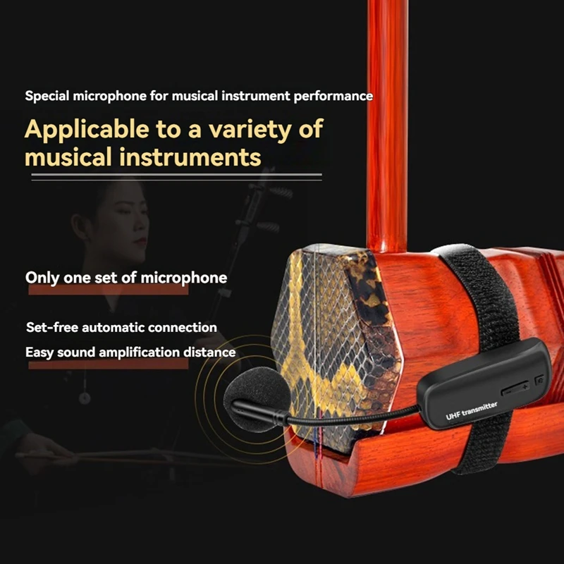 Clip-On-Mikrofon für Musikinstrumente. Vielseitiges Mikrofon für Erhu-Tonabnehmerverstärker