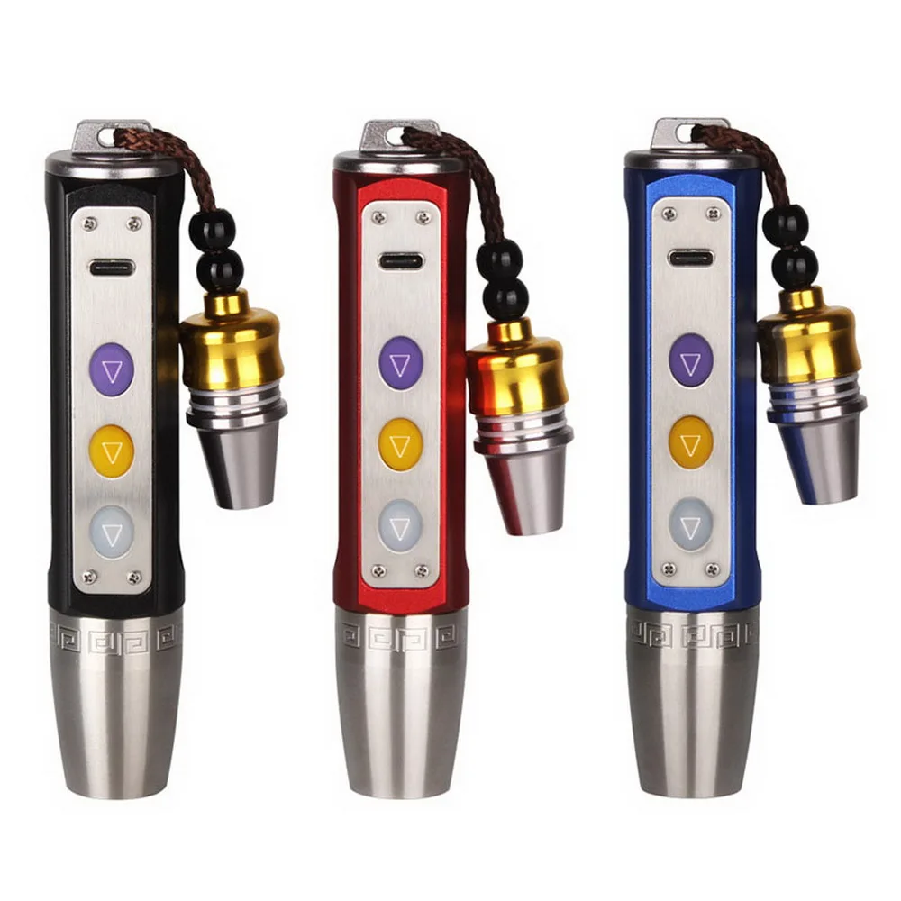 

3 in 1 Jade Torch 365nm UV White Yellow Light USB Rechargeable Stainless Steel LED Gem Flashlight