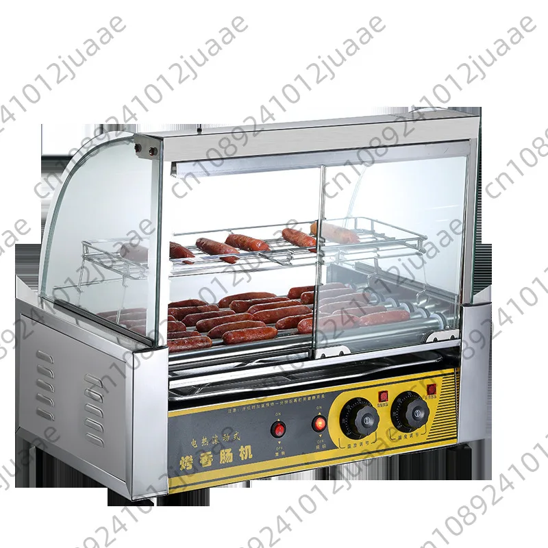 

Машина для гриля для колбас, коммерческая маленькая машина для приготовления хот-догов, колбаса, бытовая полностью автоматическая мини-машина для производства ветчины, колбасы, настольная машина