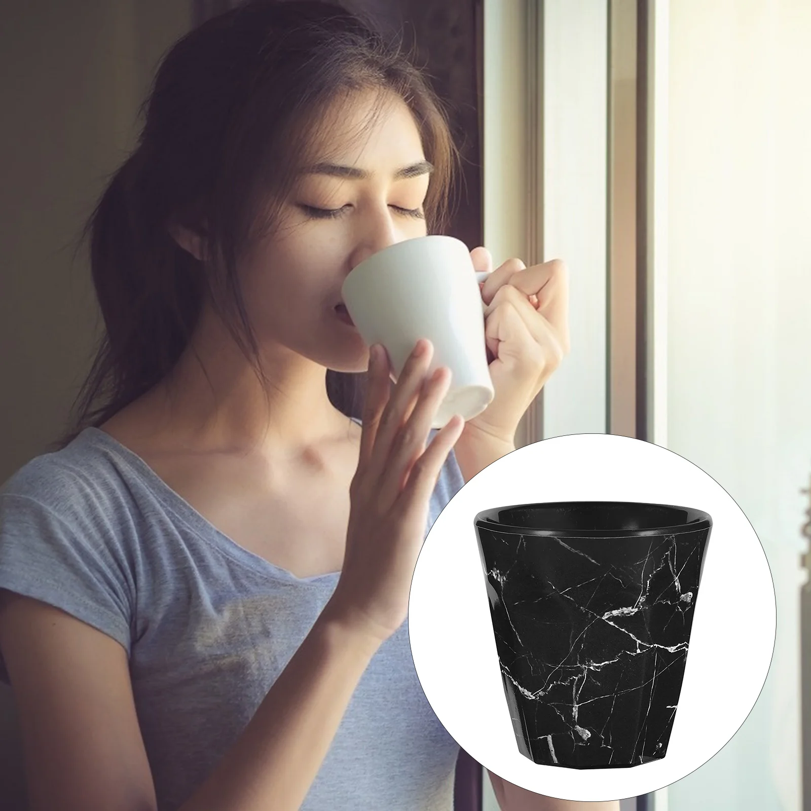 

1Pcs Creative Marble Coffee Cup Heat Resistant Mug for Home Office Restaurant Drinks Hot Beverages Marble Coffee Cup