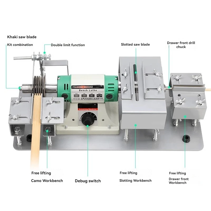 Electric Woodworking Mortise and Tenon Machine Clamping and Cutting Round Head Drill Bamboo Bird Cage Tool