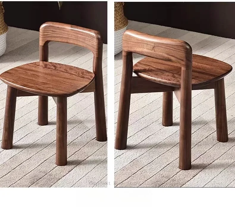 Solid Wood Kids Stool with Mortise and Tenon Joints Multifunctional Peanut Shaped Low Cookie Stool Perfect as Children Chair