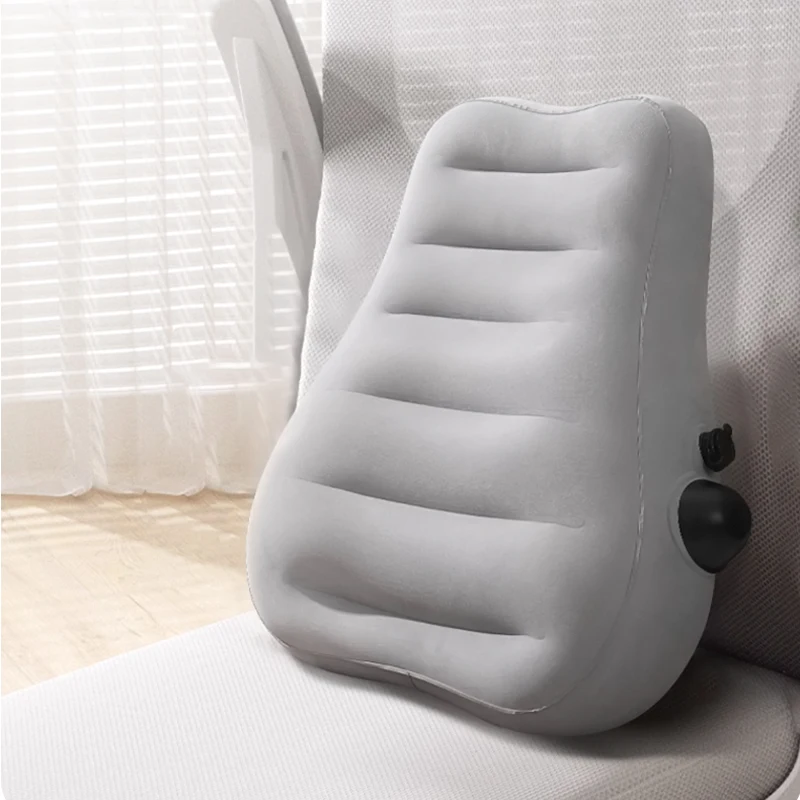 

Ultra lightweight portable compact inflatable pillow for neck and waist support/compressible, used for backpack equipment