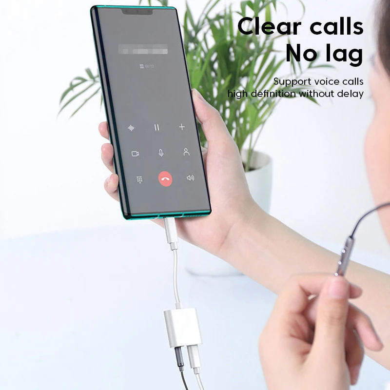 NNBILI 2-in-1 Audio Adapter USB C to 3 5 mm Jack Type-C Charging 3.5mm Aux Cable For Samsung Xiaomi Wired Headphones Connector