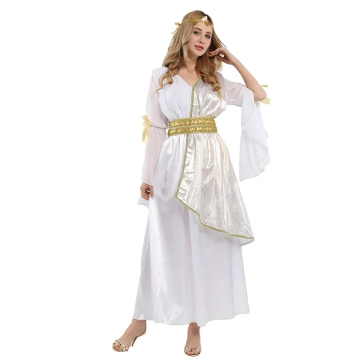 Sexy Greek  Athena Goddess Dress Cosplay Costumes Adult Women Halloween Party Performance Arab Outfits