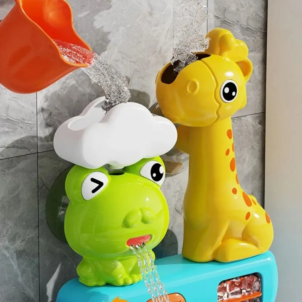 Suction Cup Frog Roaming Shower Toys Outdoor Universal Educational Water Wheel Water Toy Sensory Play Squirt Water Game