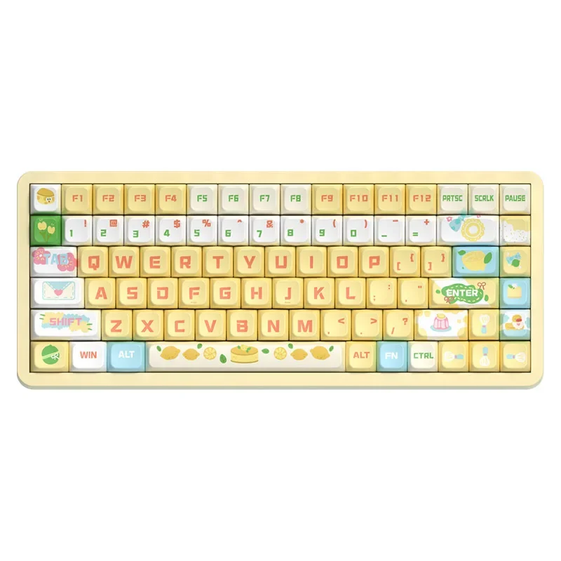 Sea salt lemon cheese, original keycap MDA height, personalized mechanical keyboard cap