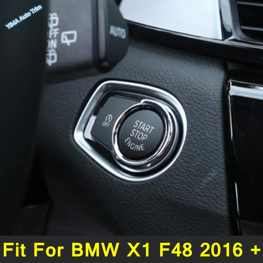 

Chrome Style Auto Engine Start Stop Push Button Decoration Ring Cover Trim Fit For BMW X1 F48 2016 - 2021 Interior Accessories