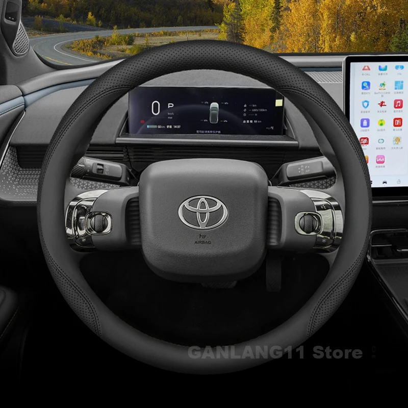 Leather Car Steering Wheel Cover For Toyota RAV4 Corolla Cross Camry Yaris Cross Sienna 2025 Covers For Covers Auto Accessories