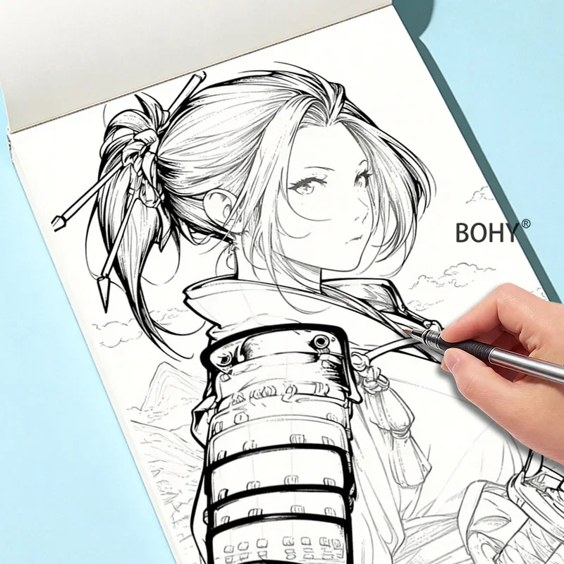 1 Adult Stress Relief Art Line Drawing and Coloring Album, with Graffiti Lines, Total of 24 Pages, Wonderful Holiday Gift