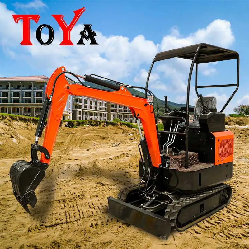 Small excavator for household use, soil excavation for agriculture, one ton orchard micro excavation project, indoor crushing,