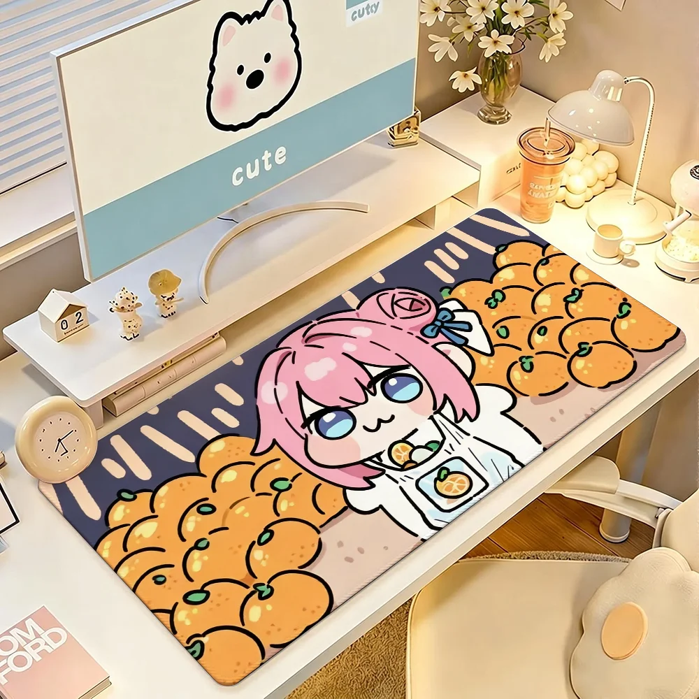 Nikke Doro Doll Mouse Pad Large Non-Slip Waterproof Mat Stitched Edge Keyboard Pad for Gaming Daily Office