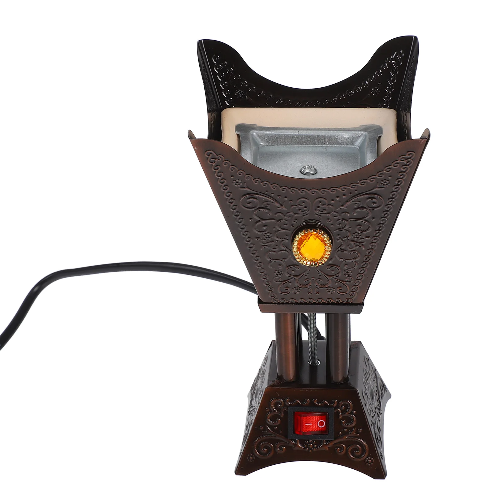 

Plug-in Incense Burner Decorative Censer Middle Holder Mini Metal