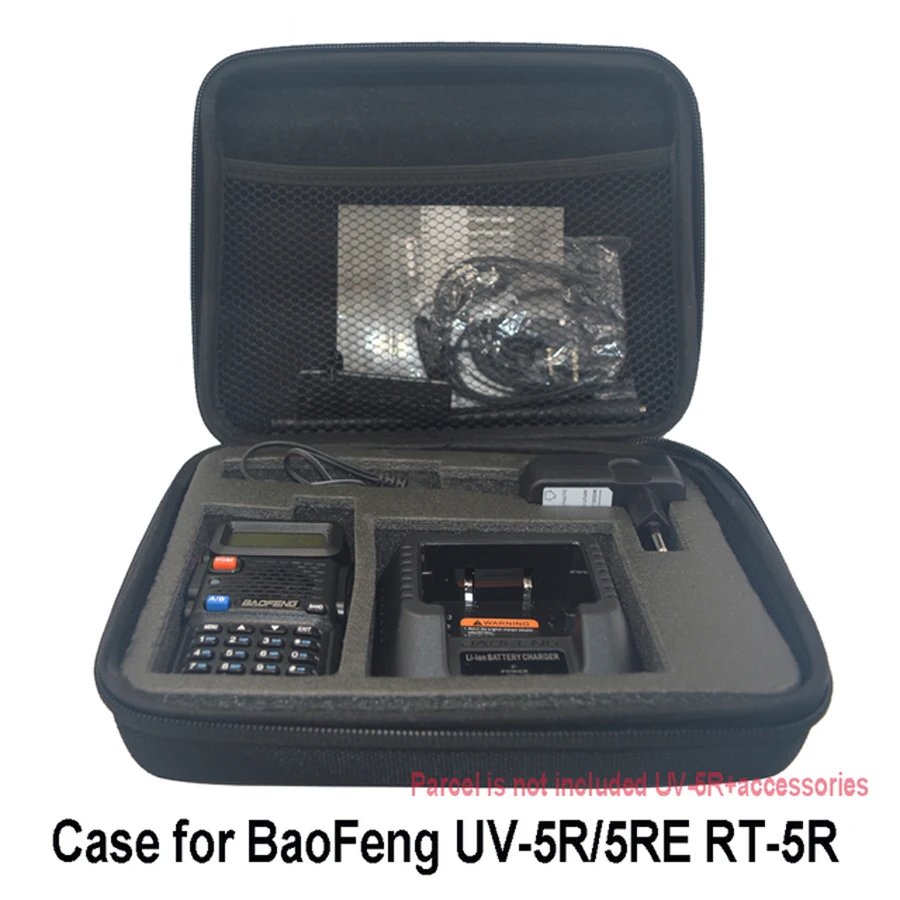 

Walkie Talkie Case Carring Handbag Storage For BAOFENG UV-5R/5RE Plus Two Way Radio Launch Hunting Black Bag