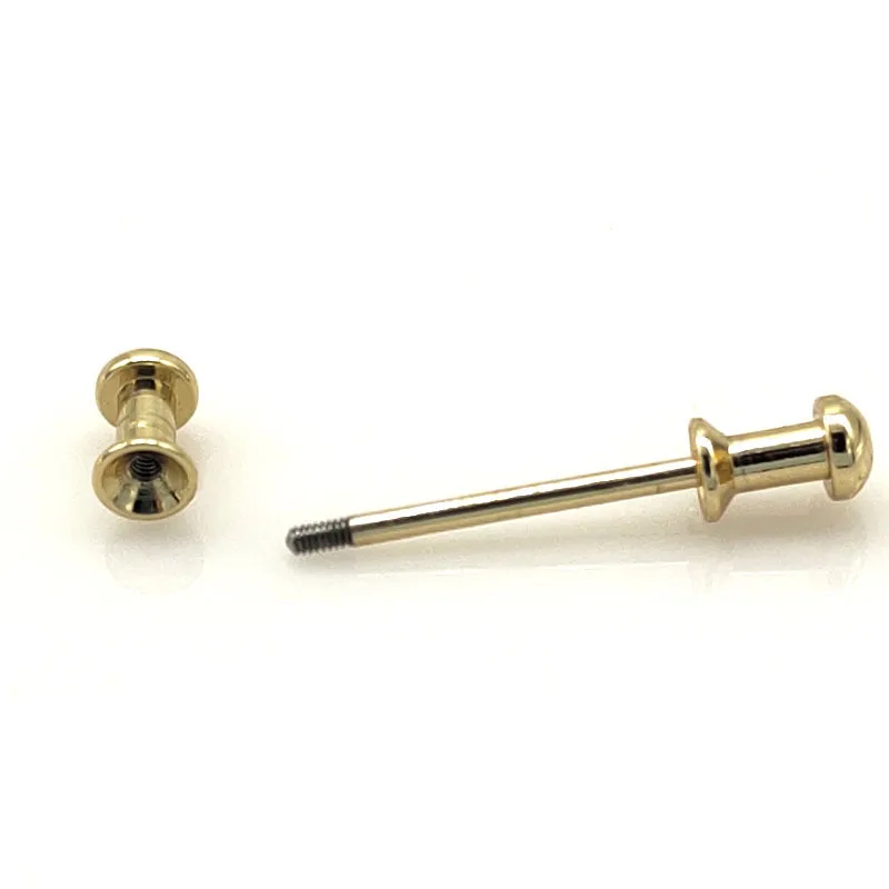 Wholesale Yellow Gold Filled Screw Pin Post Bracelet Plug Kit for Silicone Band